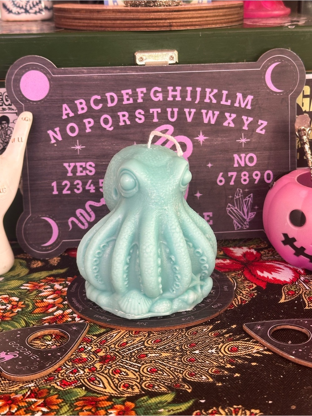 Aqua Octopus Candle